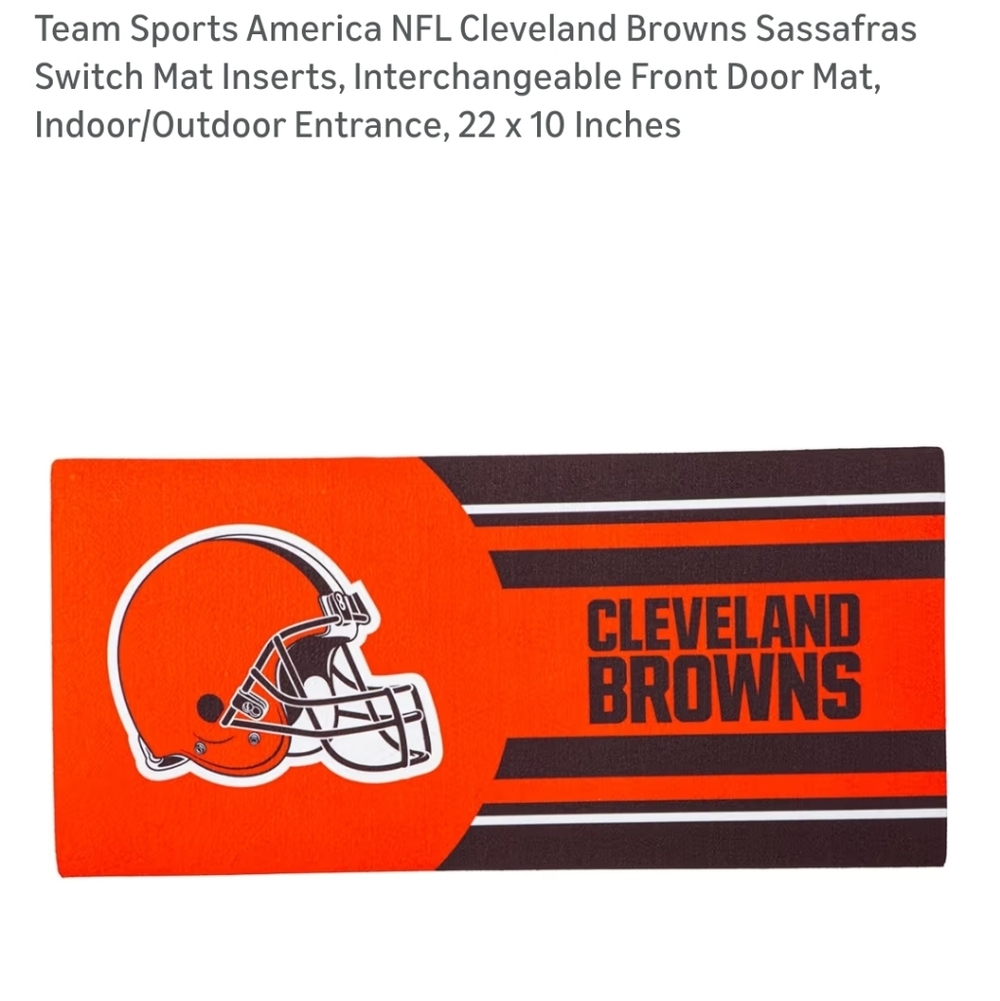 Cleveland Browns Switch Mat NFL Wilson Orange and Black Door Mat